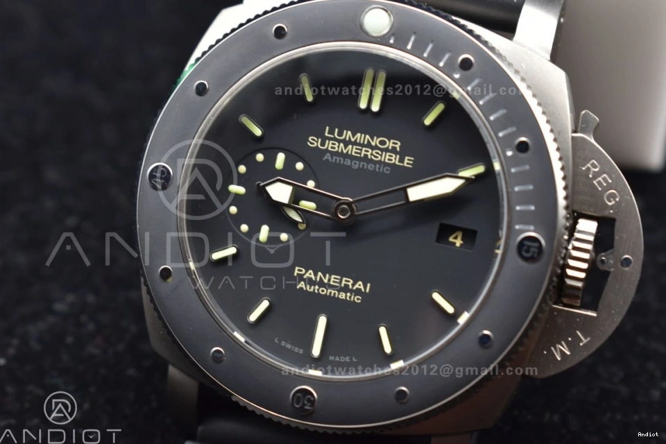 Black on Rubber Clone O 1:1 VSF V2 Edition P.9000 Super PAM389 Strap Best 1128